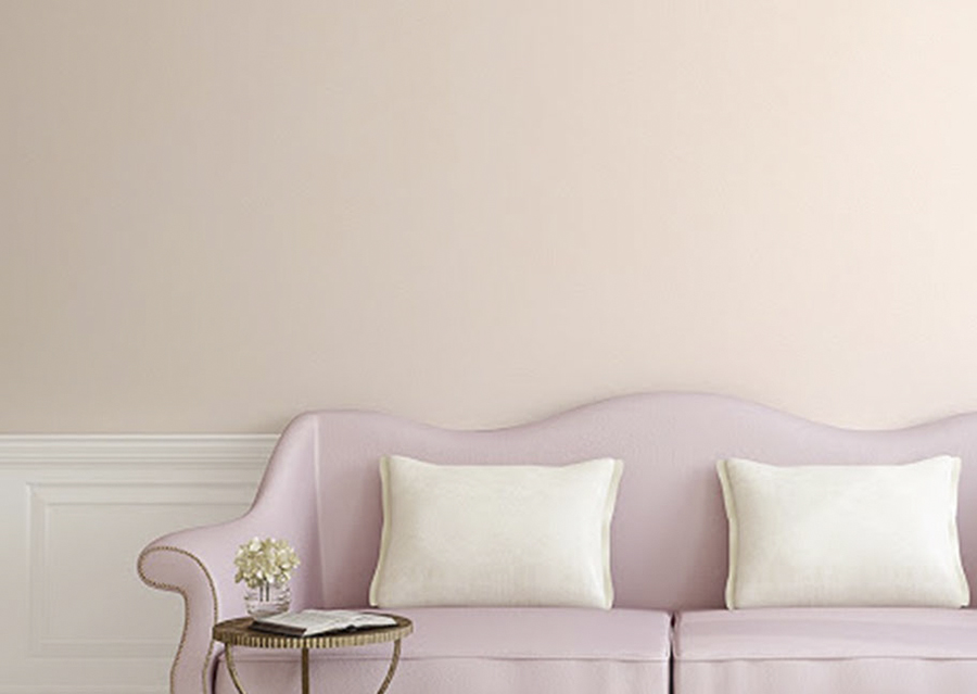 Màu sơn tường hồng kem hiện đại